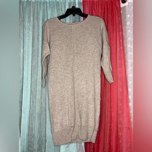 Cynthia Rowley Light Gray/tan Sweater Dress